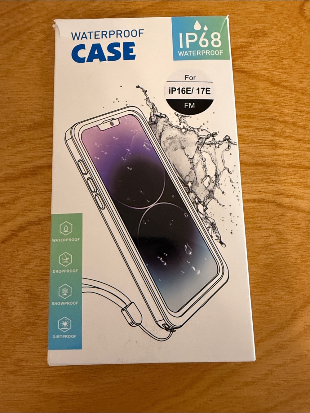 Waterproof IP68 Phone Case for iP16E/17E - Black